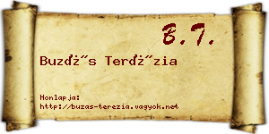 Buzás Terézia névjegykártya